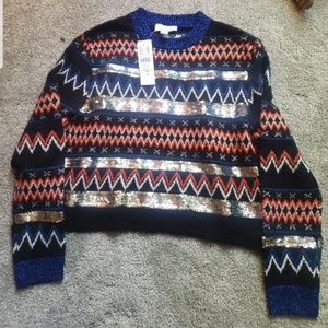 Crop cristmas sweather new size small